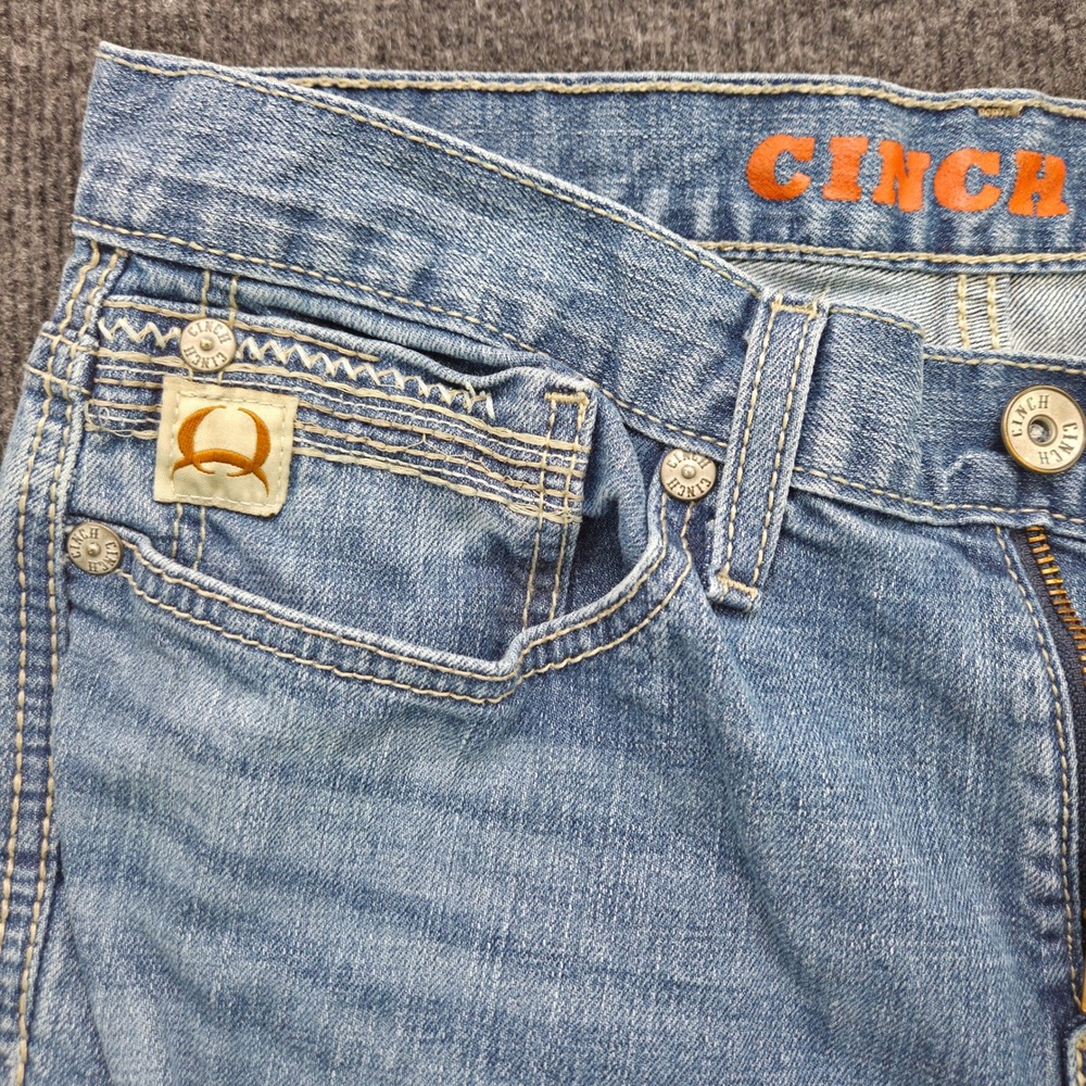 Cinch Ian Jeans Mens 30x30 Blue Cotton Stretch Slim Fit Western Denim